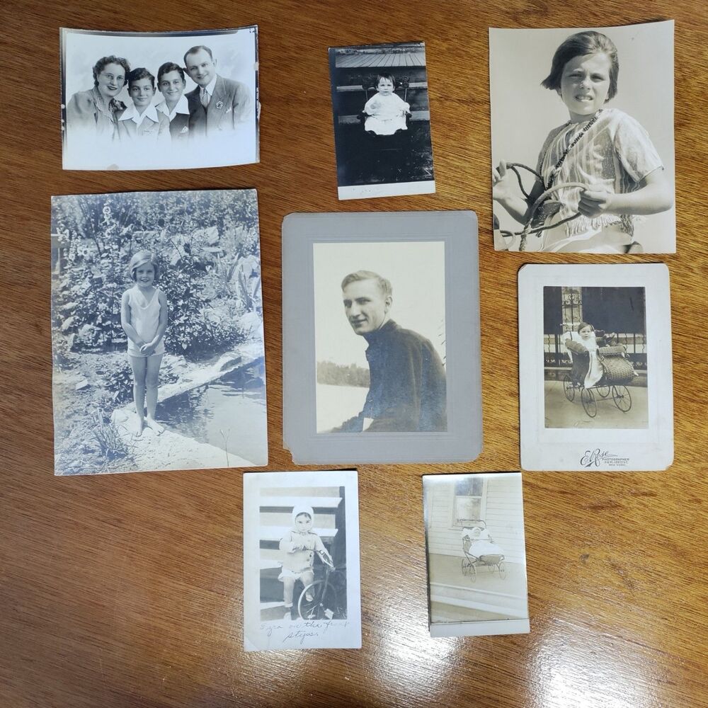Vintage Candid Photograph of 8 Varying Subjects
